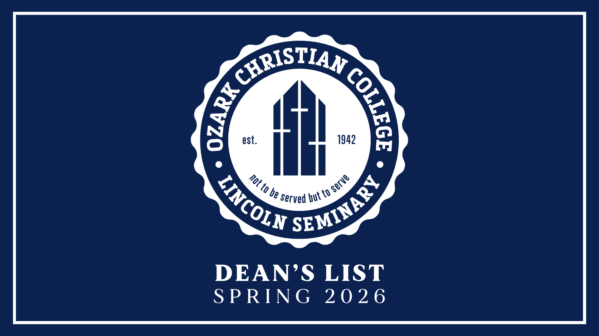 DEANS LIST Spring 2026